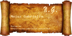 Neisz Gabriella névjegykártya